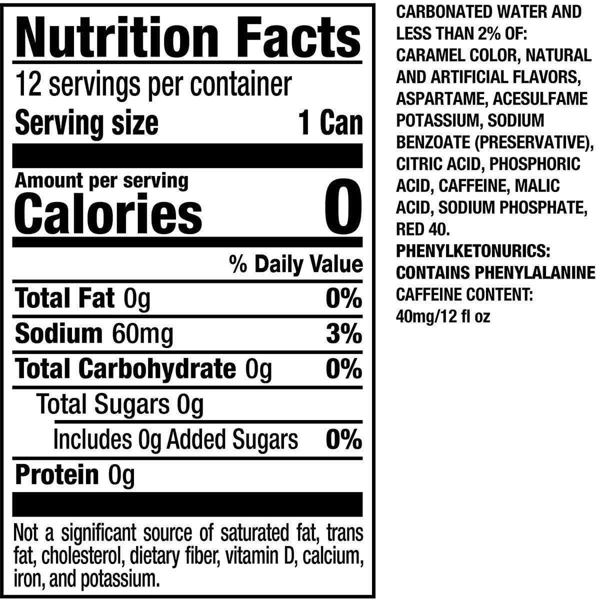 Dr pepper nutrition facts caffeine